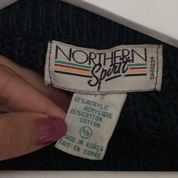 Oversized vintage green cardigan - Picture 3 of 8